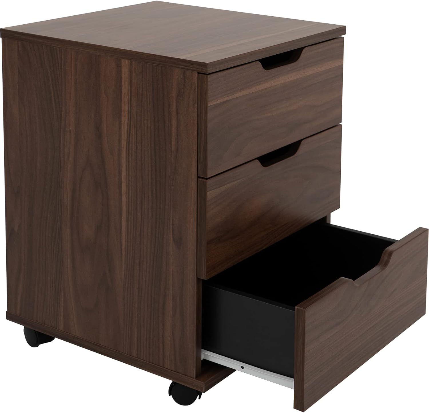 Farini Mobile File Cabinet for Home Office, 3 Drawer Chest Wood, Drawers Unit for Under Desk, Storage Drawers Cabinet Brown : Everything Else