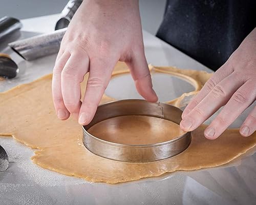 Miniatura 6 de DS. DISTINCTIVE STYLE Kit de tubos de canoli de 12 piezas de acero inoxidable Canolli Shell Moldes con molde de anillo de pastel DIY formas Canoli