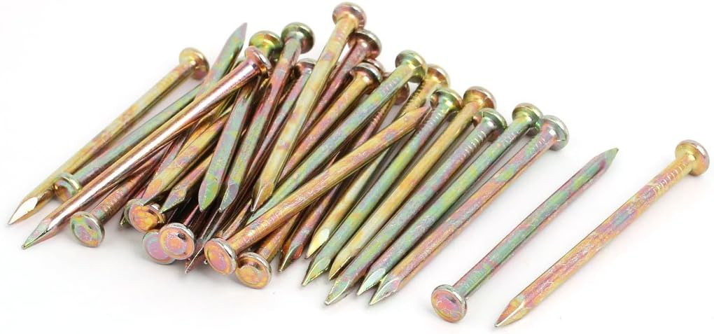 60mm Length Fastener Fiber Concrete Cement Wall Zinc Alloy Point Tip Wire Nails 30pcs Model:23as148qo380