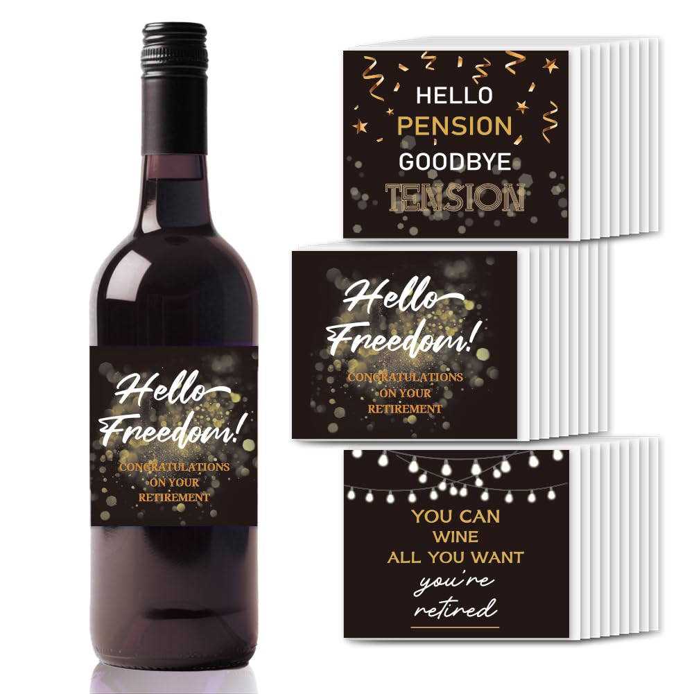 Étiquettes de vin noir doré élégantes pour décoration de table