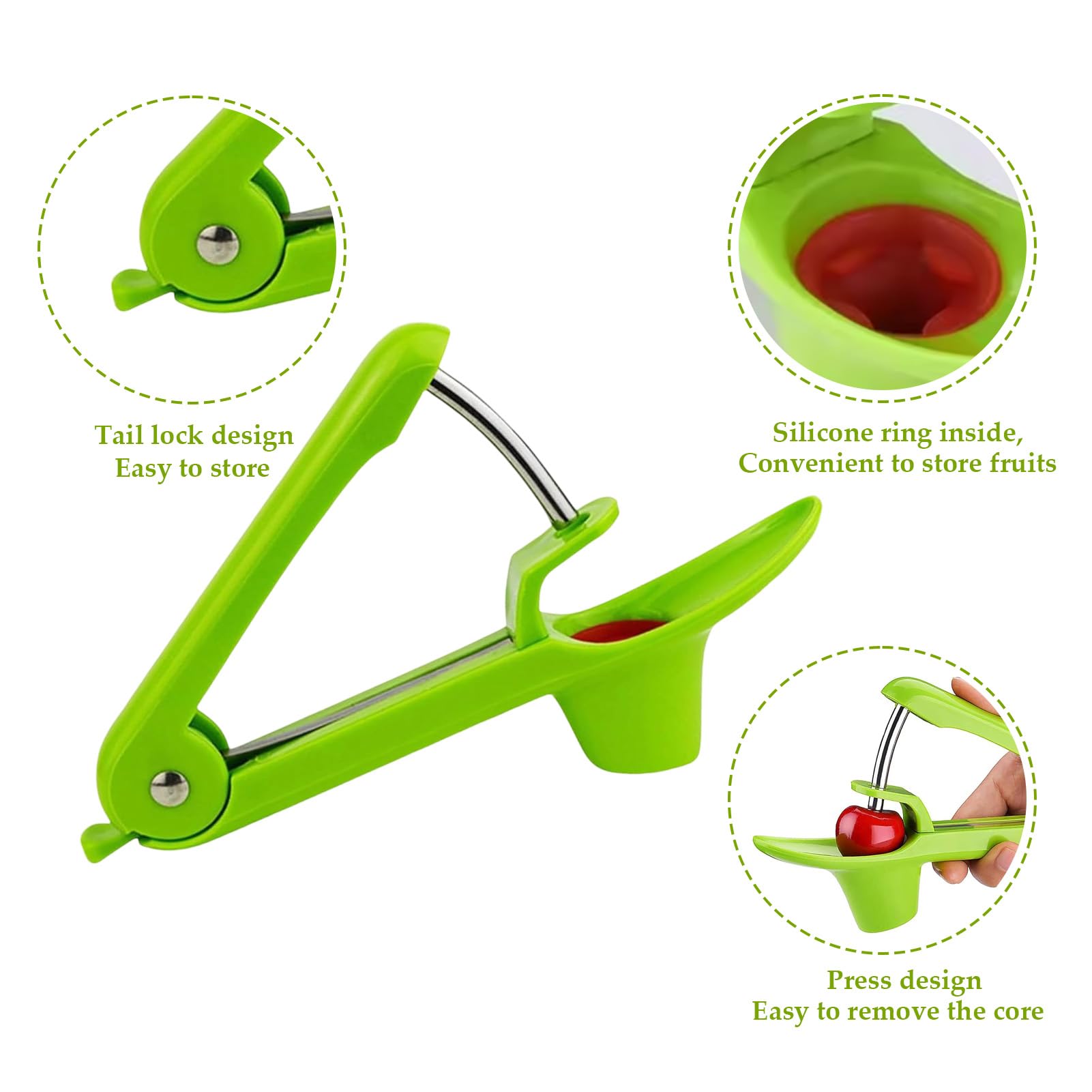 Deshuesador de Cerezas, Deshuesador de Frutas Manual, Quita Huesos, De Cerezas, Para Deshuesar Rápidamente Frutas Y Bayas, Herramienta para Deshuesa
