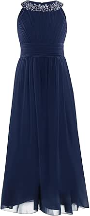 Robe Longue Princesse Pour Fille - Soirée, Mariage, Bal, Anniversaire - Sans Manches - Tissu Polyester Et Mesh - Neuf Avec Étiquettes