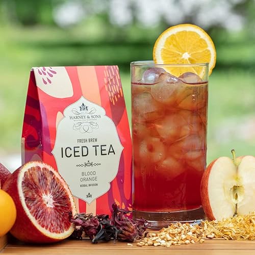 Miniatura 3 de Harney & Sons Muestra de té helado Fresh Brew, 4 cajas con 3 bolsas cada una, prepara 24 cuartos de galón de té
