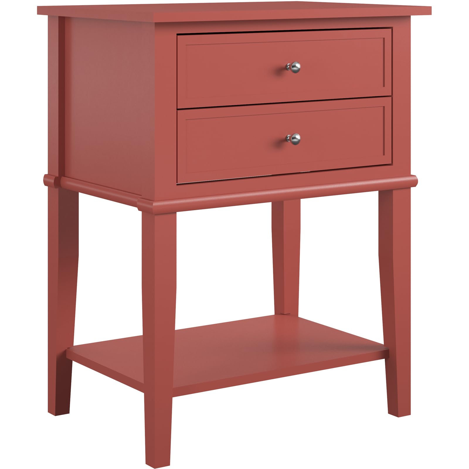B&Q -  Home Franklin Accent Table With 2 Drawers Terracotta