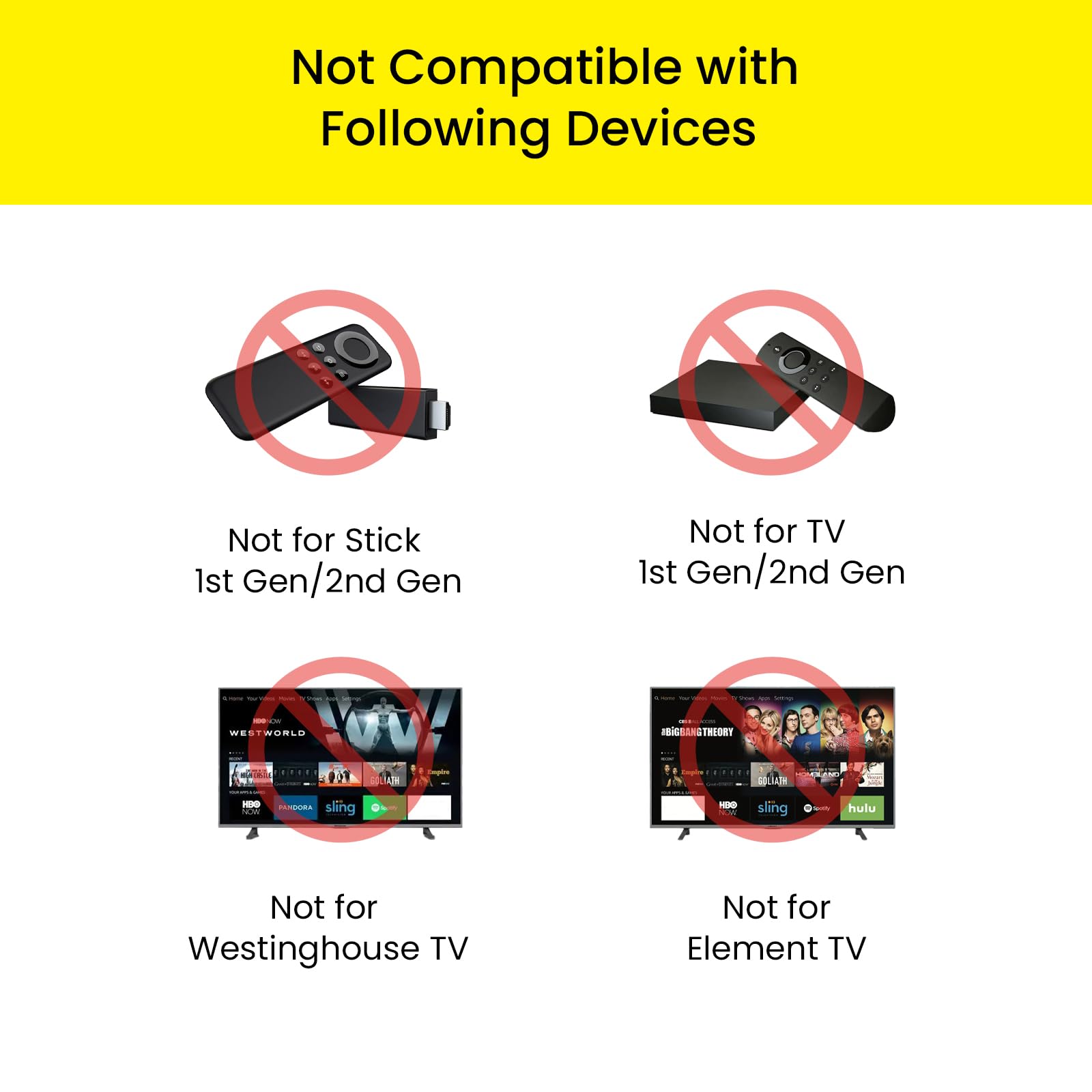Replacement Remote for Smart TV D162606