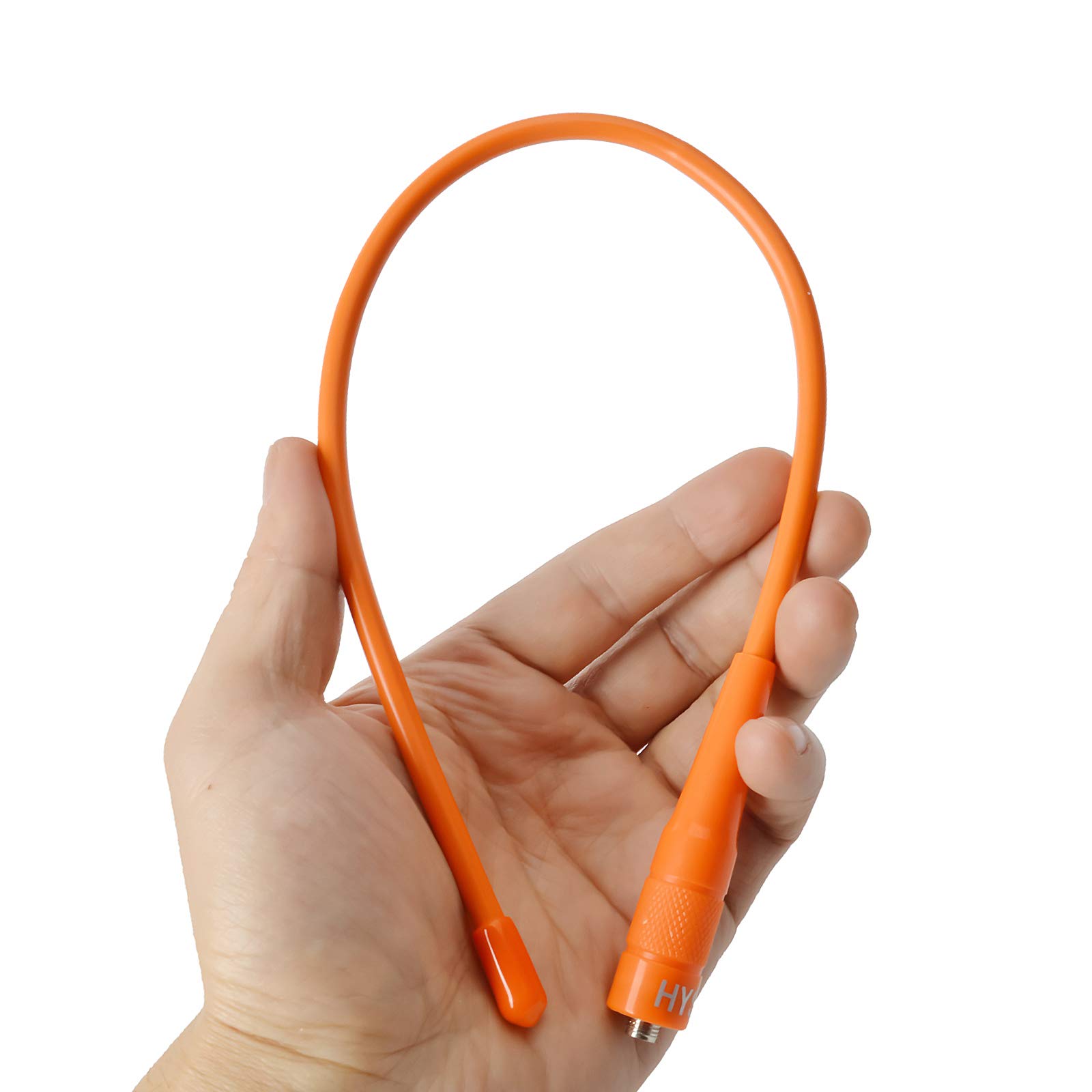 HYS 2m/70cm SMA Femelle Antenne Flexible 144/430MHz Antenne Compatible avec Kenwood Baofeng UV-5r UV-82 BF-888S Puxing Walkie Talkies (Orange)