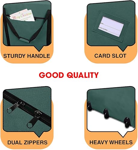 Miniatura 3 de ProPik 600D Oxford- Bolsa de almacenamiento rodante para árboles, contenedor de almacenamiento extragrande y resistente, 28 pulgadas de alto x 16.5