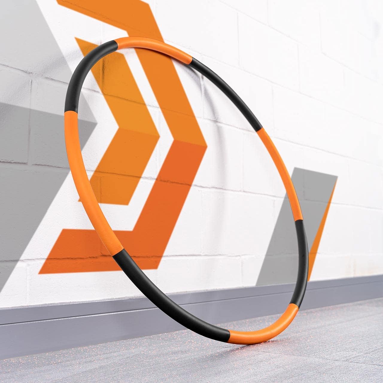 METIS Fitness Weighted Hula Hoop - 2.2lbs | Easy to Spin - Home Fitness & Gym Equipment | Foam Padded Hula Hoops | Adults Fitness Hoop - 8 Section Detachable Design