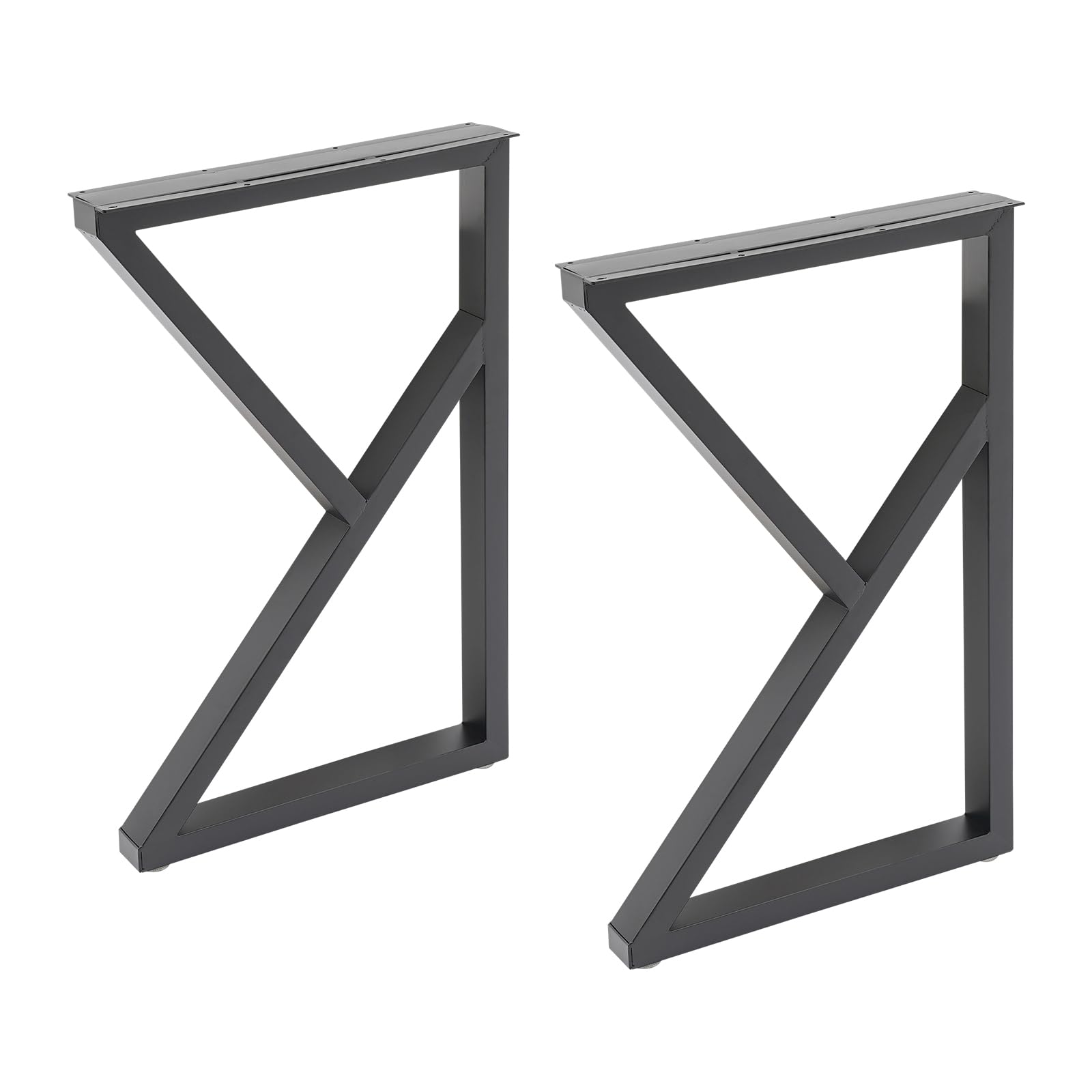 BFDIEEM Metal Table Legs 29.5 Inch, K-Shaped Steel Desk Legs, Reinforced Heavy Duty Desk Legs Made of Square Tube, Modern Coffee Table Legs Workbench