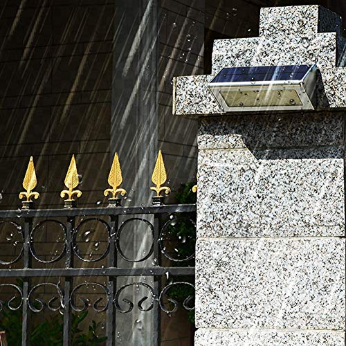 Lâmpada solar de parede, luz noturna LED, estacionamento à prova d'água com suporte de parede para