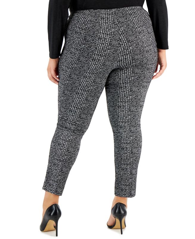 Anne Klein Women's Plus Size Slim-Leg Ankle Pants (Anne Black/Anne White, 0X)3