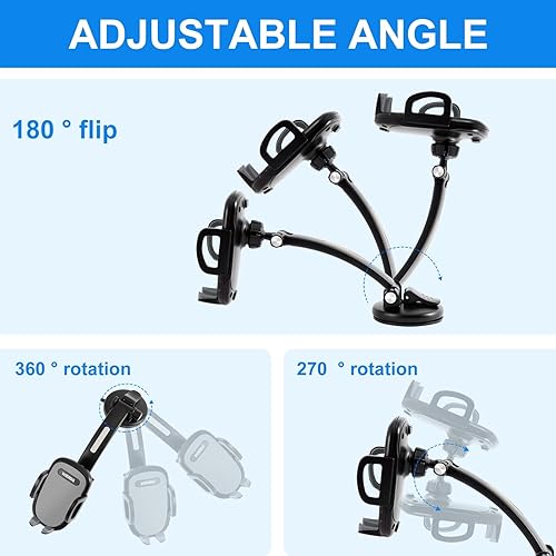 Miniatura 3 de WIERSS Soporte de soporte para teléfono celular para coche soporte universal para teléfono de coche salpicadero ventana teléfono celular tablero