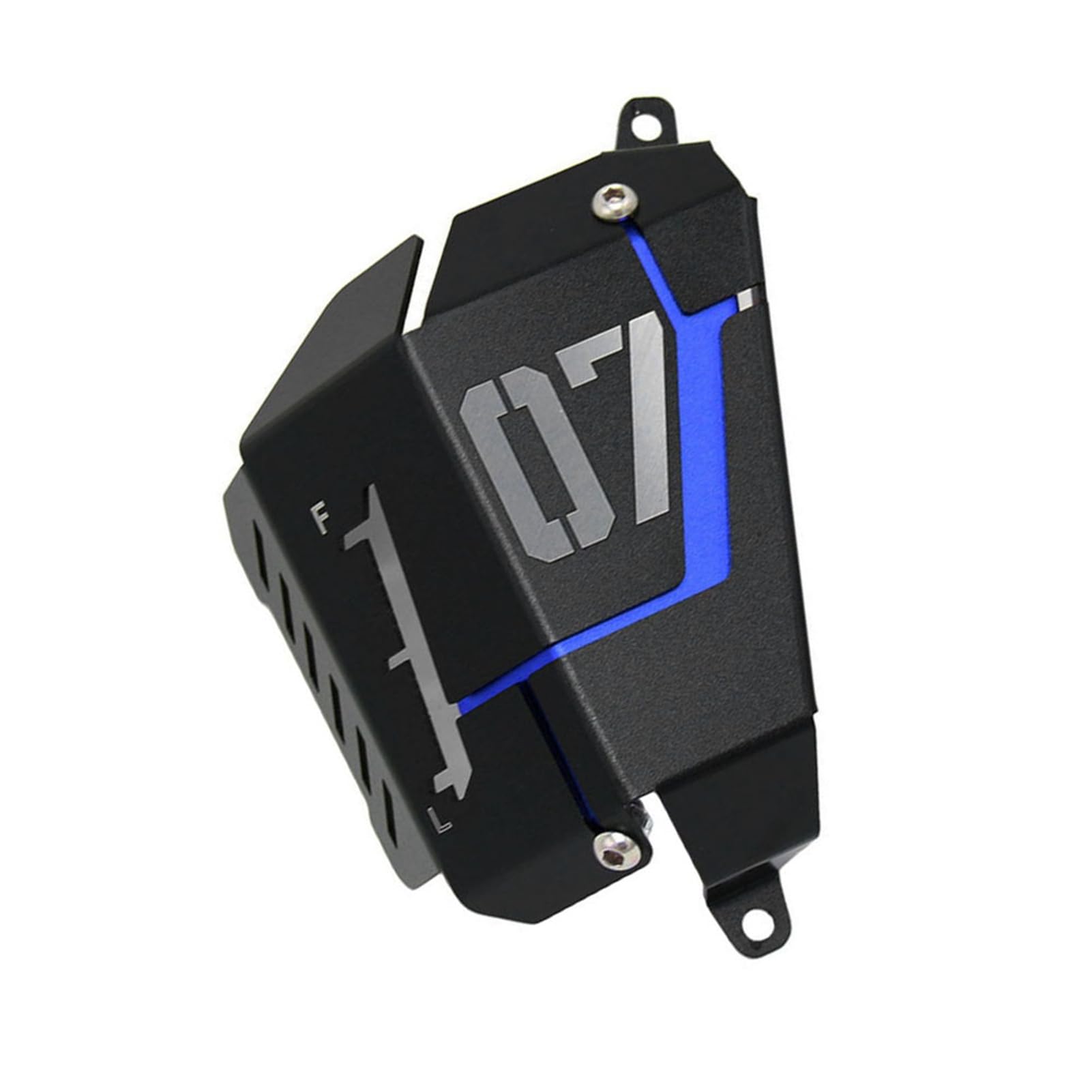 Couvercle de Protection de Réservoir Liquide Refroidissement MT07 FZ07 pour MT-07 FZ-07 2014-2019, Montage Performant en Aluminium CNC, 1 Pièce pour Ventilateurs Moto (Bleu)