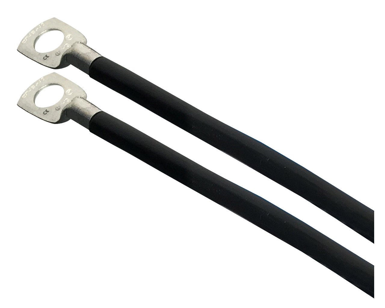 Exoda cable de batería flexible de 35 mm² 300 cm negro con terminales M8 | Cable de batería, 300 cm de longitud, negro, terminales M8, resistente al calor hasta 70 grados, alta flexibilidad, hecho en