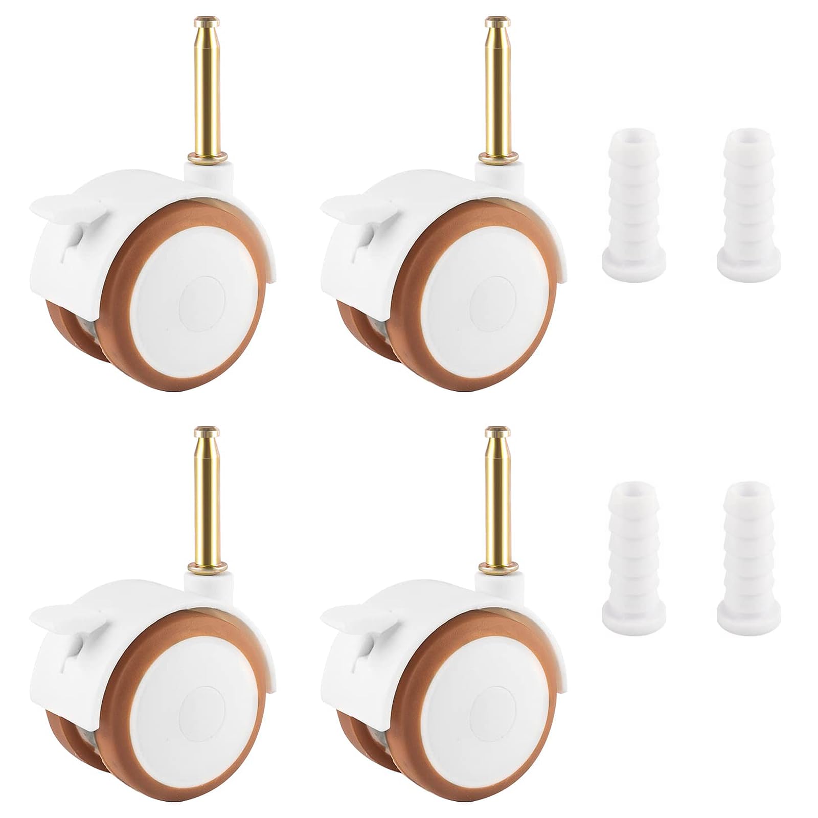 Roulettes pour Meubles d'enfants，4 Pièces Support roulettes pivotantes lit de bébé Roulettes de berceau pivotant，pour Berceaux, Poussettes, Chaises