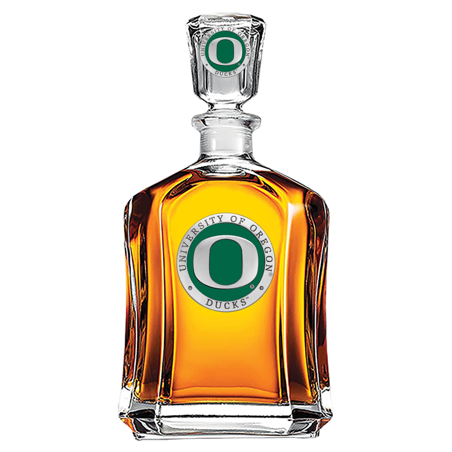 Heritage Pewter Oregon Capitol Decanter | 24 OZ Liquor Pourer | Expertly Crafted Pewter Glass