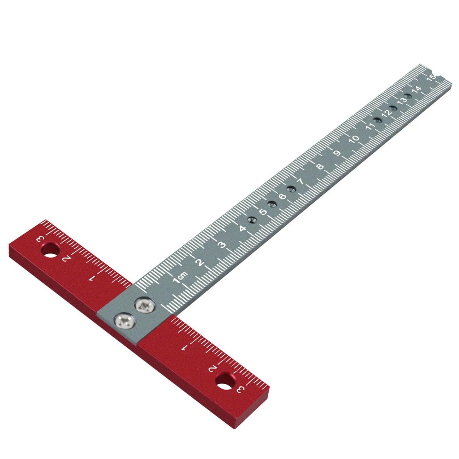 Woodworking T Square Ruler Aluminium Alloy Metal Woodworking Drawing Crafting Drafting Tool with Scale for Architect - Image 2