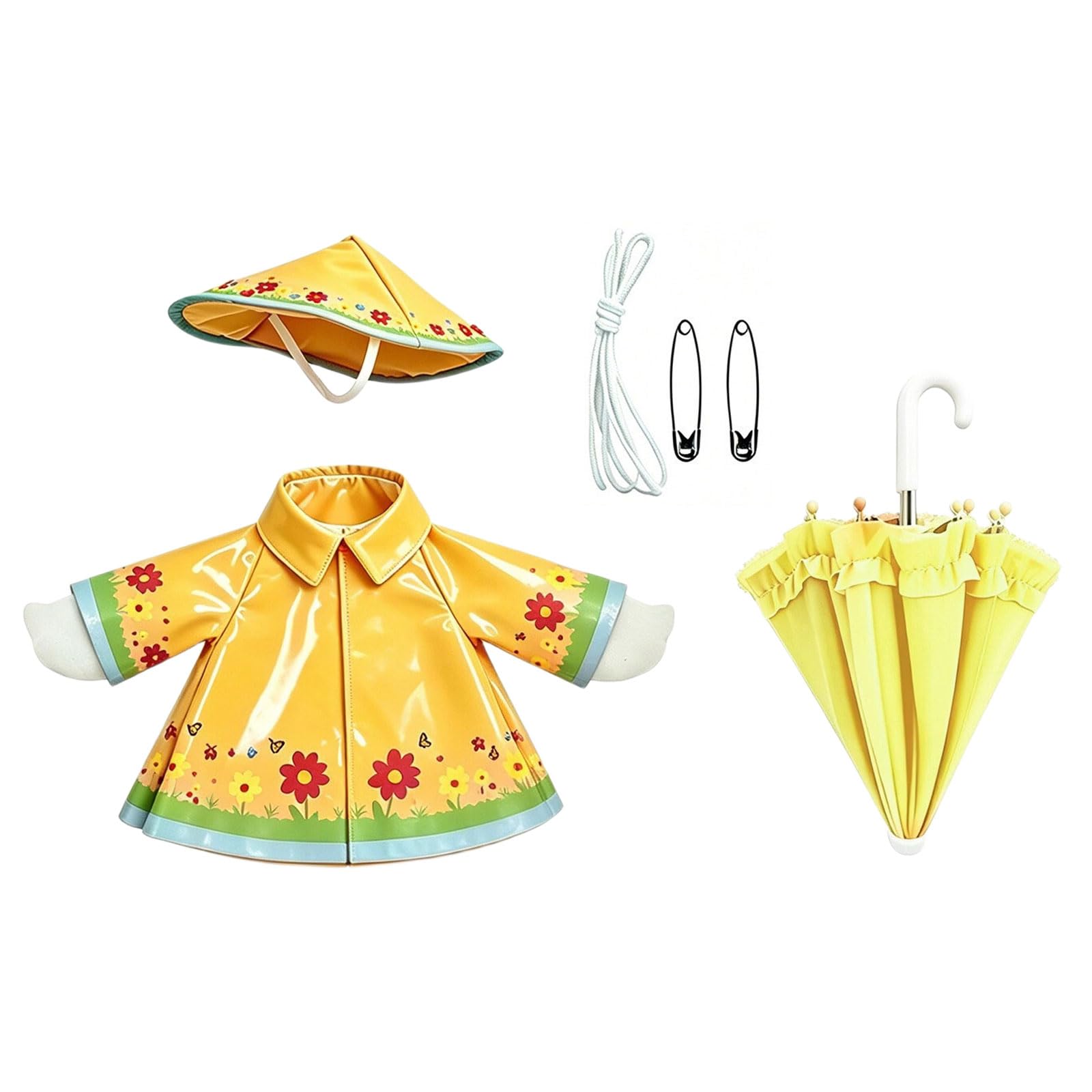 Kaeltsyn Waterproof Backyard Fowl Attire Geese Rain Suit Protect Porch Decoration From Harsh Climate for 23 Inch Figurine Waterproof Geese Rainwear