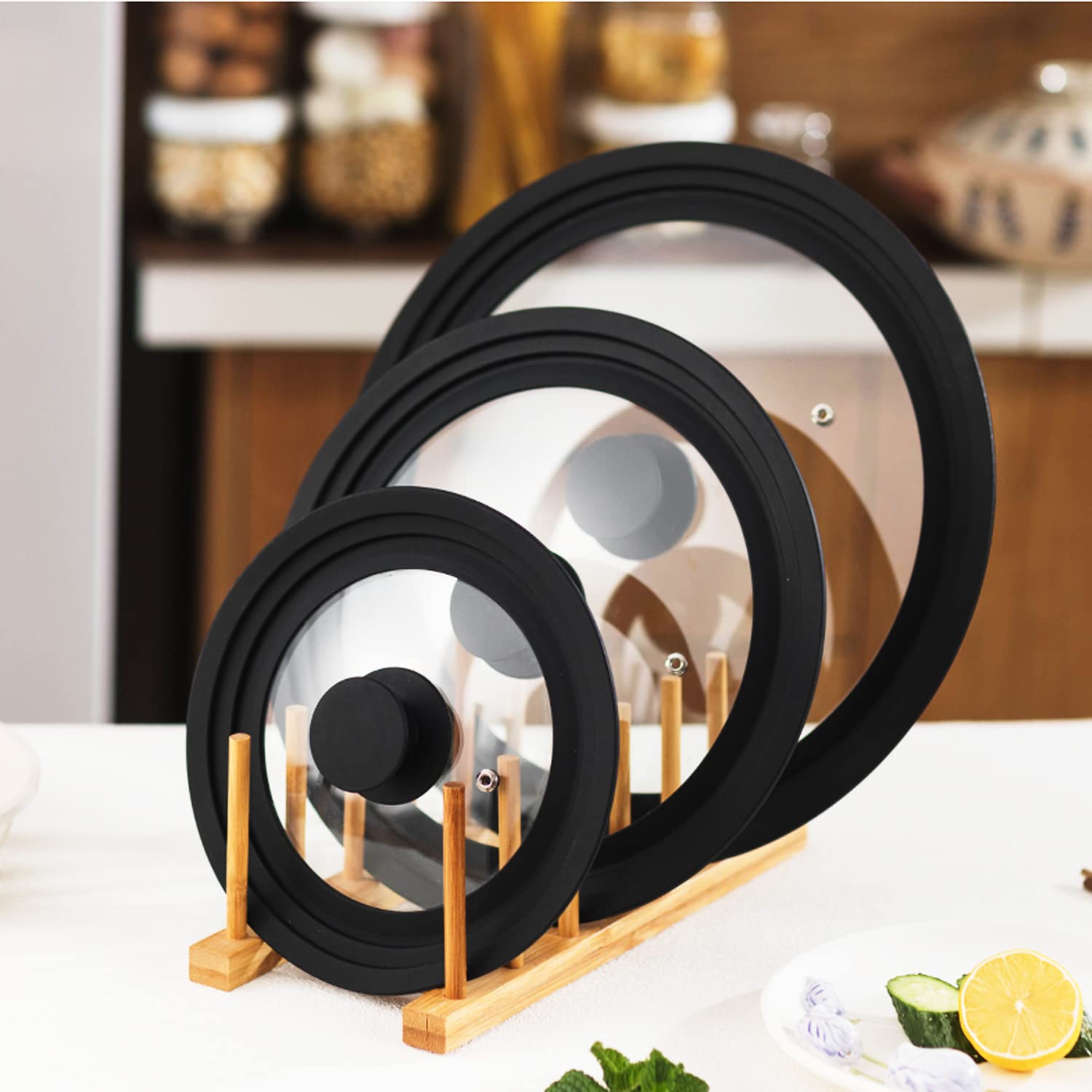 Couvercles Pour Casseroles Et Poêles Durandal | Couvercles En Verre Pour Poêles à Frire Équilibre | Couvercle 20cm, 24cm, 28cm, 32cm Avec Poignée & Trou Régul'vapeur - Maison Couvercle 24 Cm