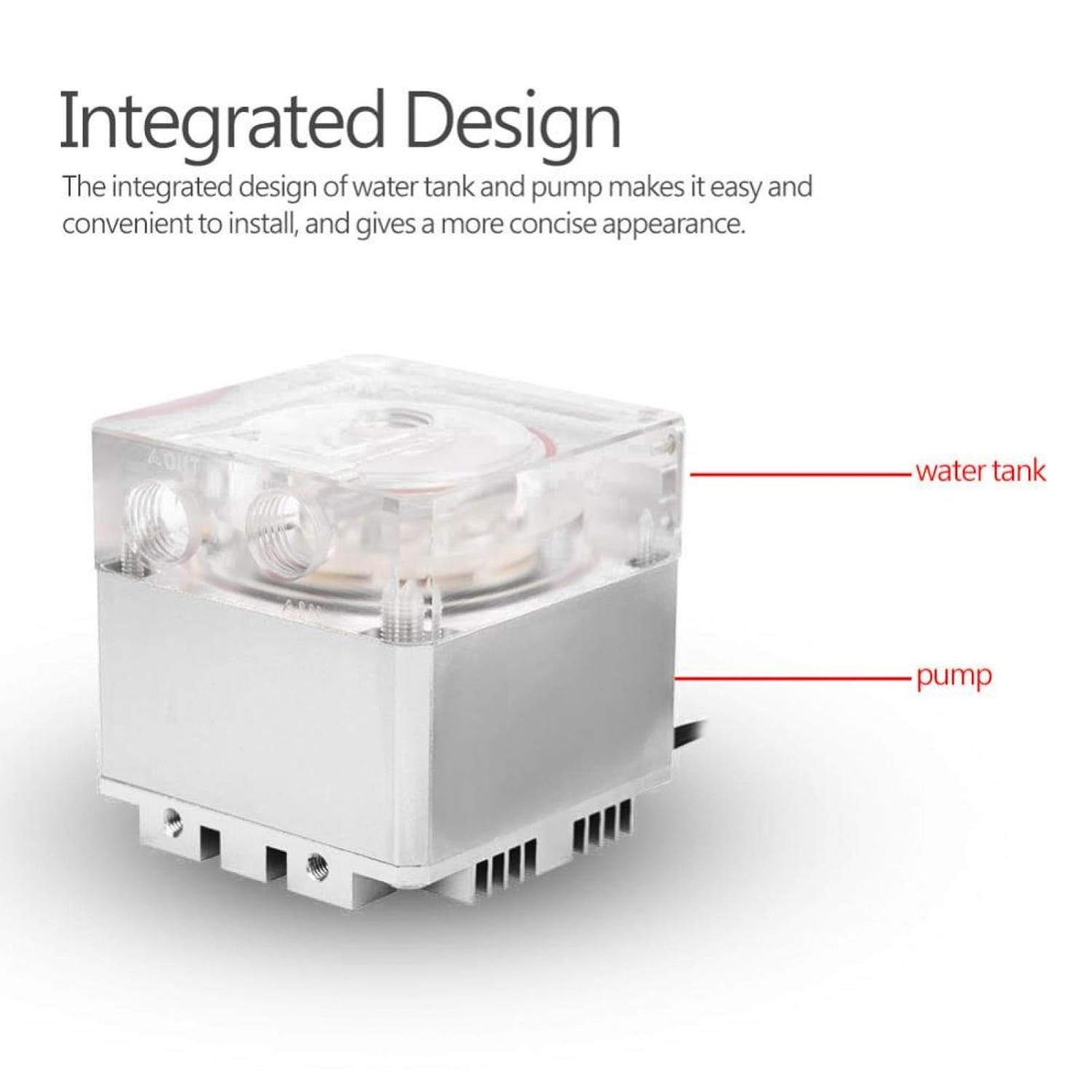 GOSHYDA Fast Heat Dissipation Computer Pump, 3000RPM 800L/H 3.5 Meters Pump, PC Cooling Pump (Silver)