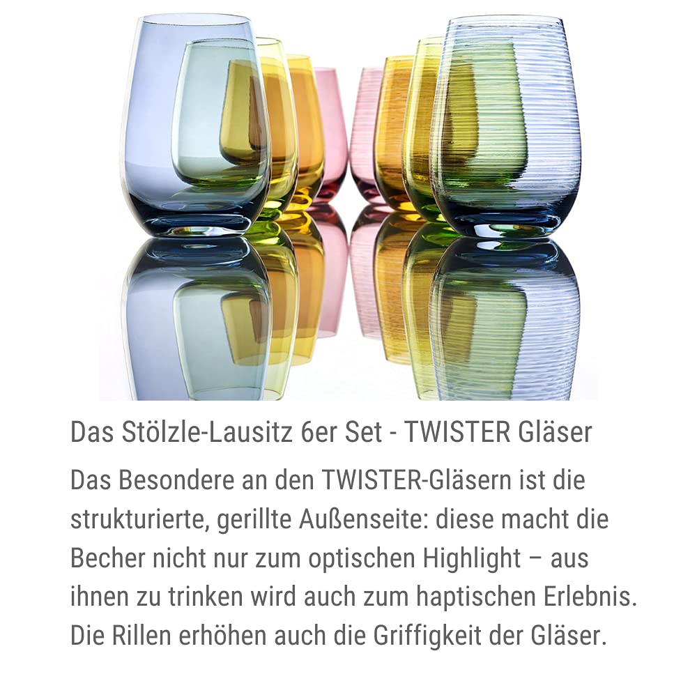 Stölzle Lausitz glazen 465 ml, drinkglazen, set van 6, cocktailglazen Stölzle Lausitz glazen 465 ml, drinkglazen, set van 6, cocktailglazen
