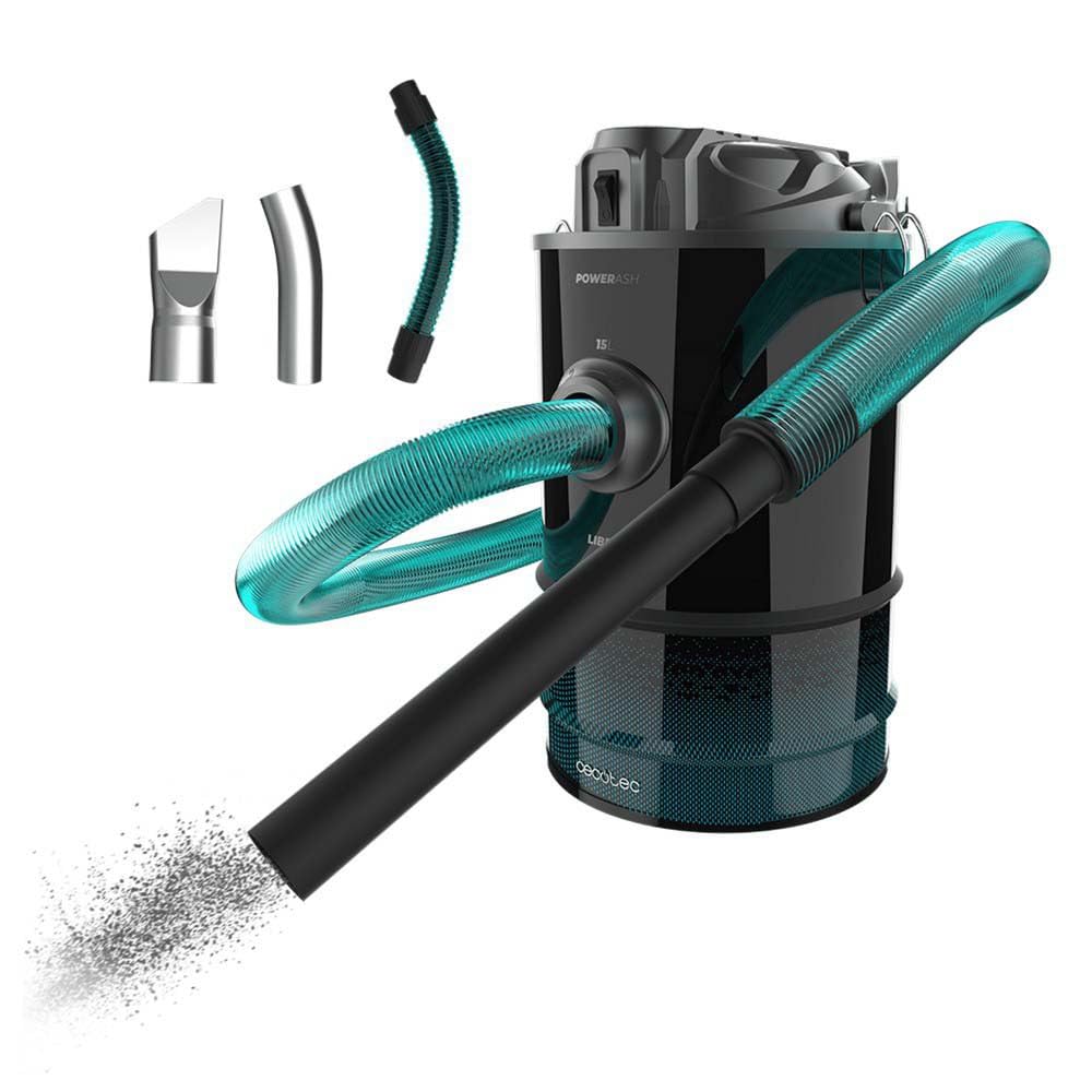 Cecotec Conga Ash 7000 Liberty Aspirateur à Cendres 15L 120W 18V Batterie Filtre Maille Métallique Acier Inoxydable