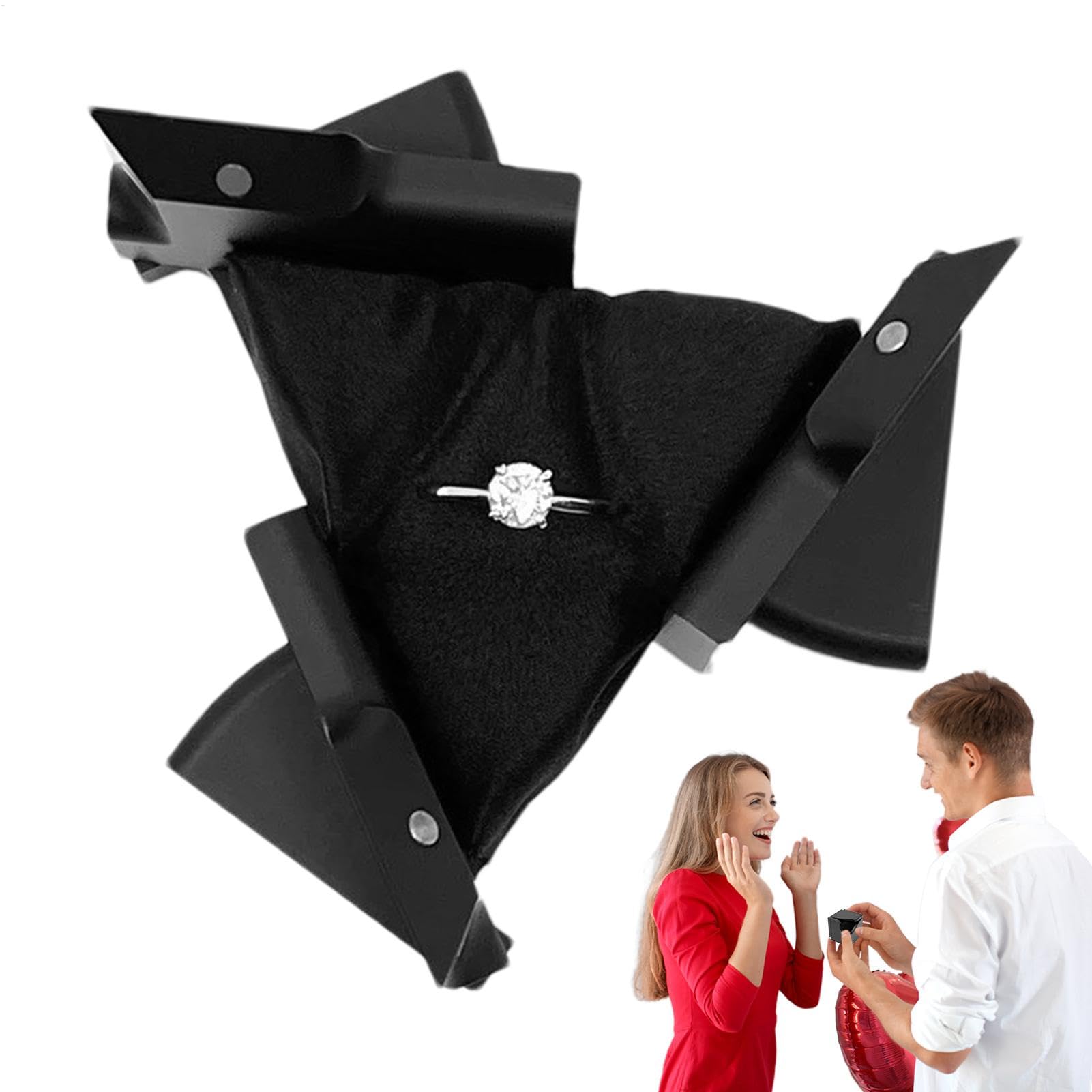 Sortijas Día Boda Dinámica De Anillos Cubo, Joyero Para Mujer | Kinetacubes Hombres Adultos Familia Amigos Almacenamiento Hogar Año Nuevo Chino San Valentín Boda Propuesta