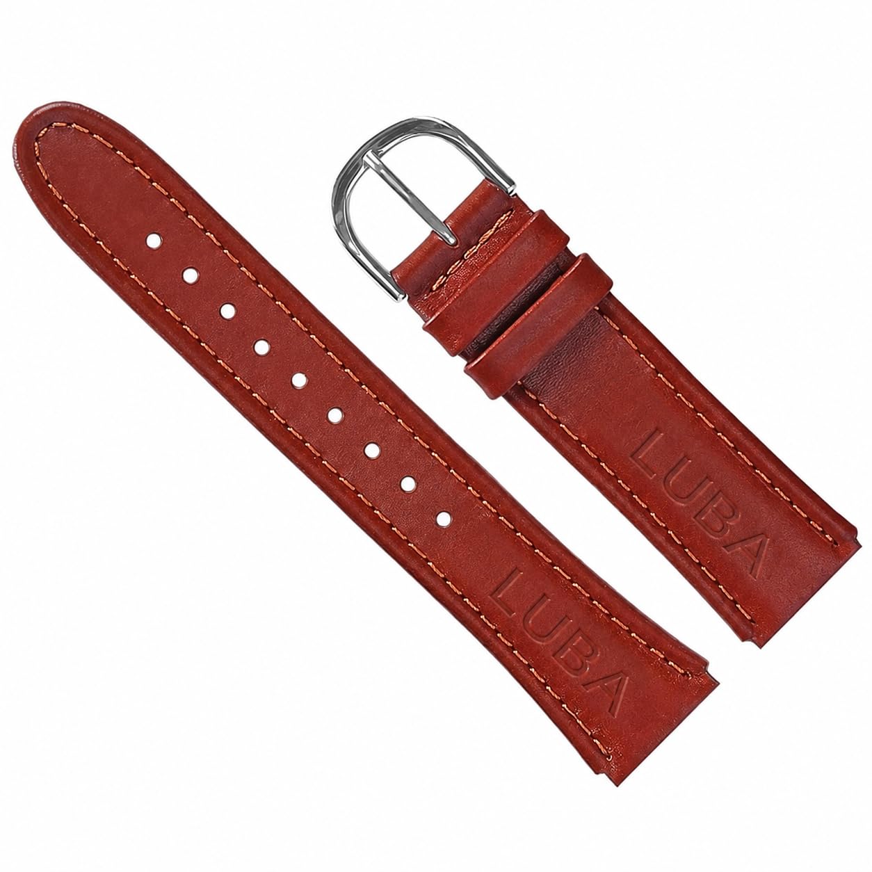 LUBA Brown Leather Watch Strap compatible with T-imex Expedition MF13 Watches-image-46