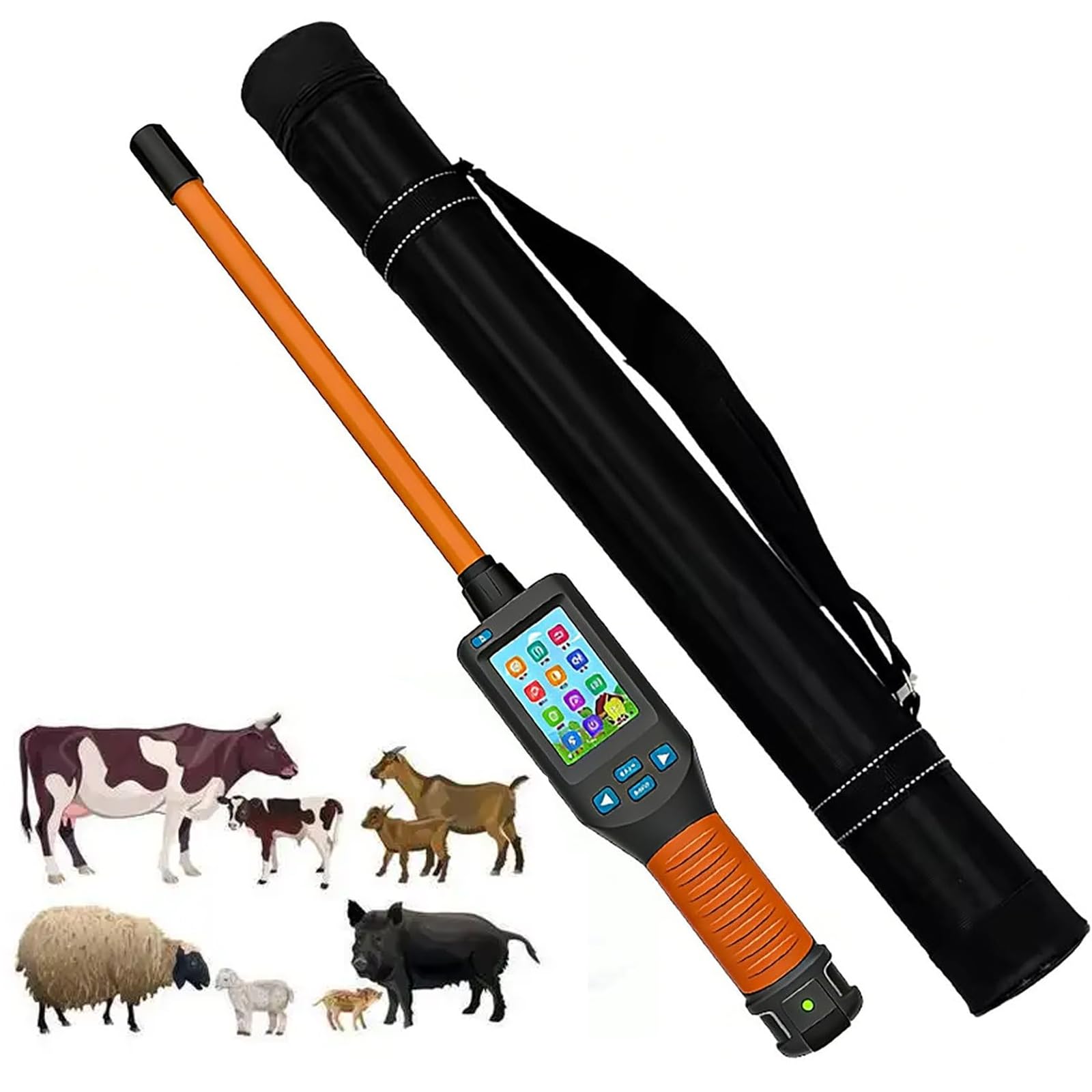 QYLTTDM Pet Microchip Scanner, Fdx-b/hdx/emid Animal Handheld Id Scanner Reader, Rechargeable Battery, Usb Connection, With Lcd Display, Storage Up To 20000 Datas, For Farms Shelters