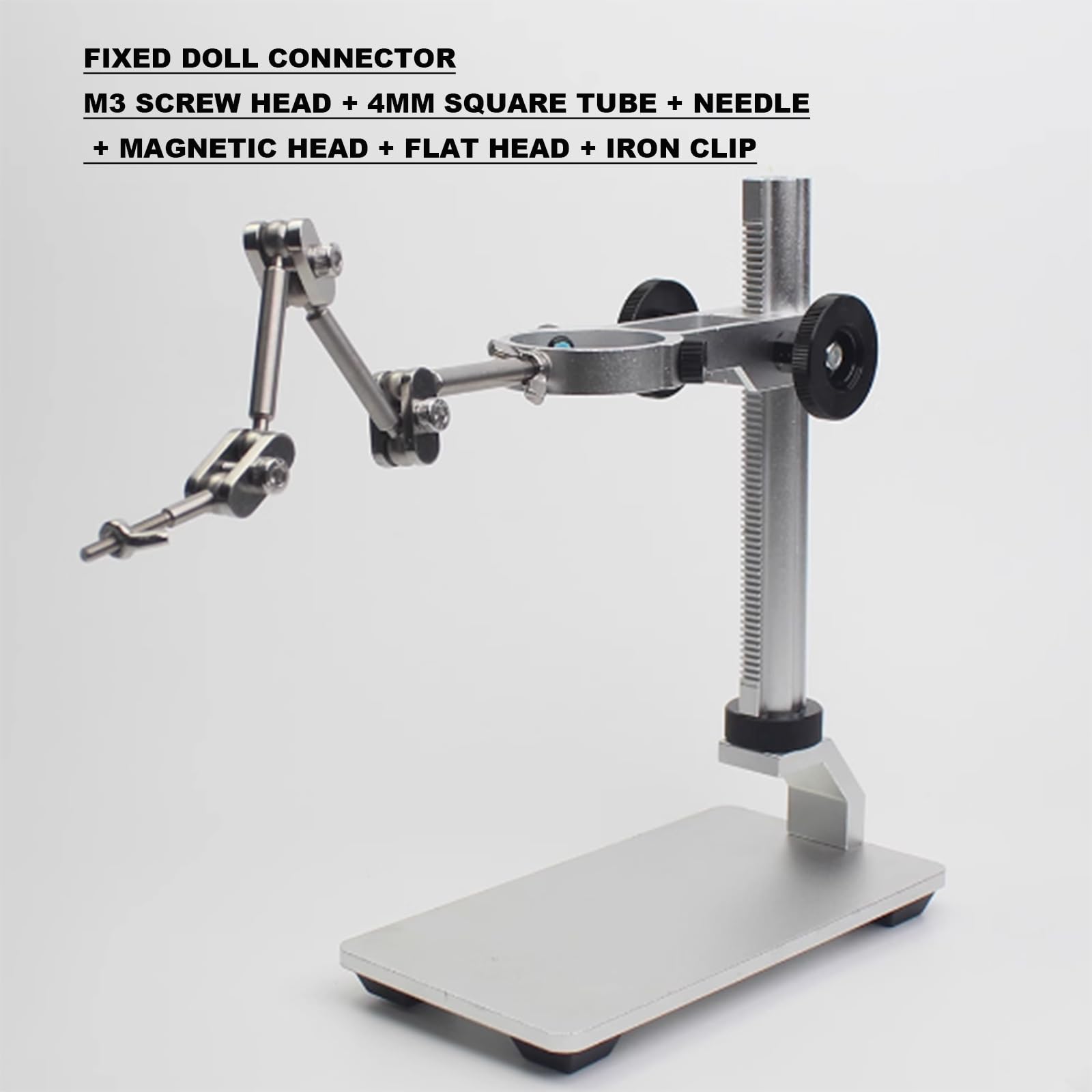 Kit Armature Stop Motion, 6 Connecteurs, Charge jusqu'à 500g, Bras 20cm, Rack 12cm, pour Photographie Produit et Animation