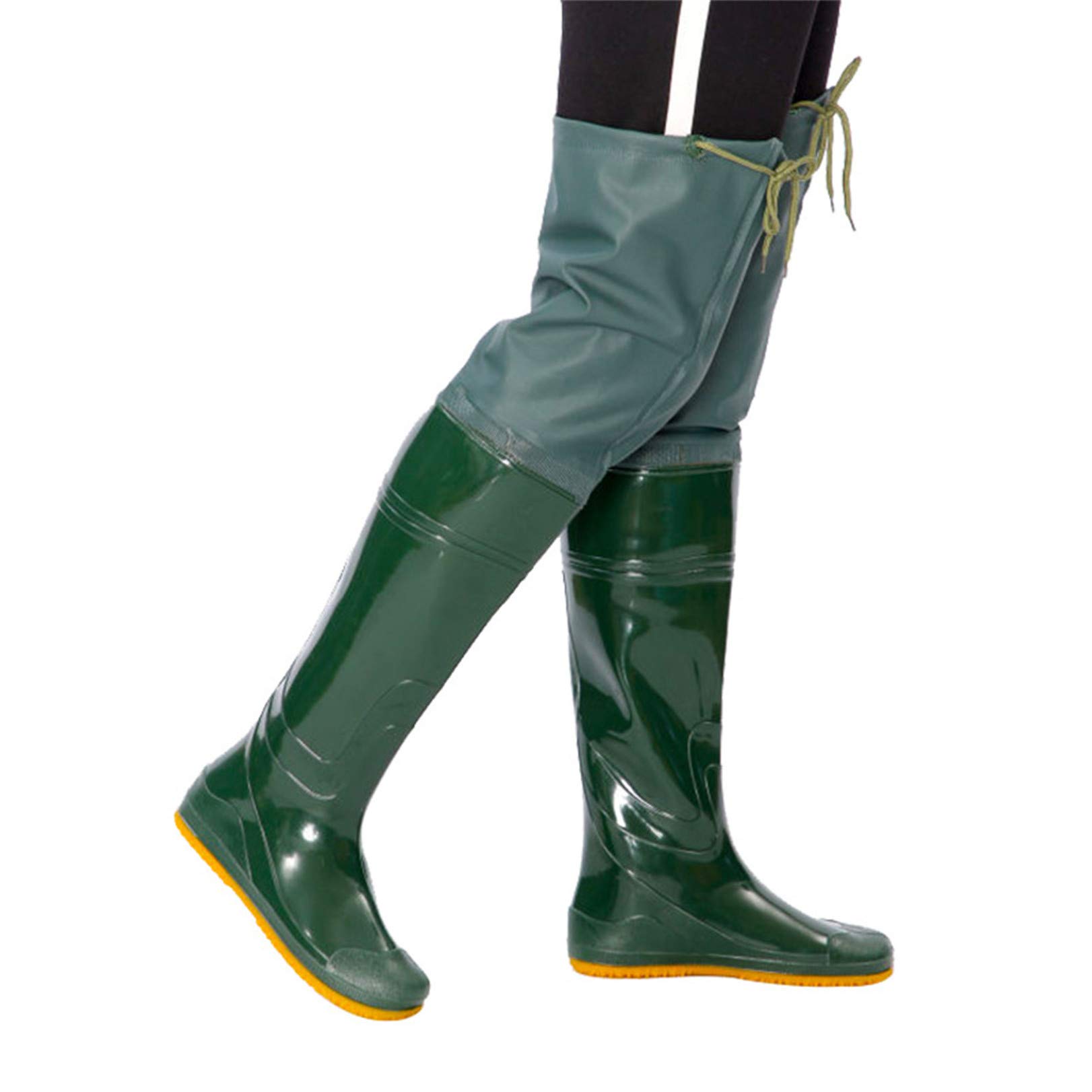 Scarpe da Pesca Outdoor da Donna da Uomo con Morbida Suola in Gomma Antiscivolo, Stivali da Caccia in PVC/Nylon Scarponi da Stivaletti Impermeabili Leggeri 35-45, Altezza 65 Cm