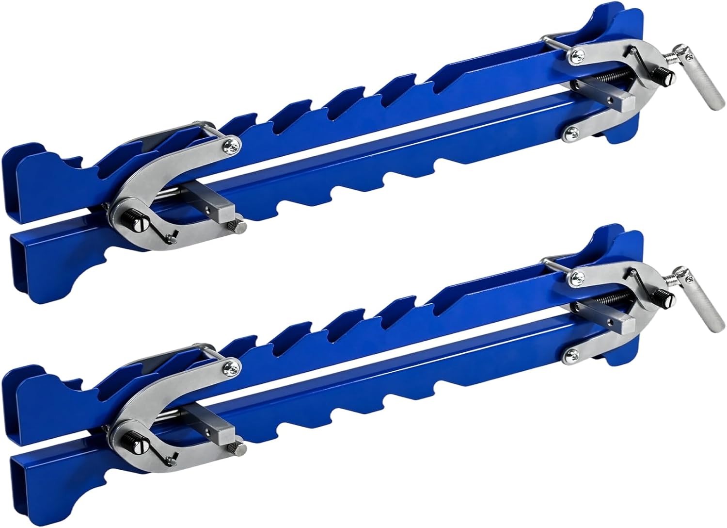 40.5 Inch 4-Way Pressure Woodworking Panel Clamps 2-Pack - Steel Adjustable Clamp Set with Storage Rack, Fits 10-36"Wide & 3/4-3" Thick for Boards, Tabletops, Cabinet Making