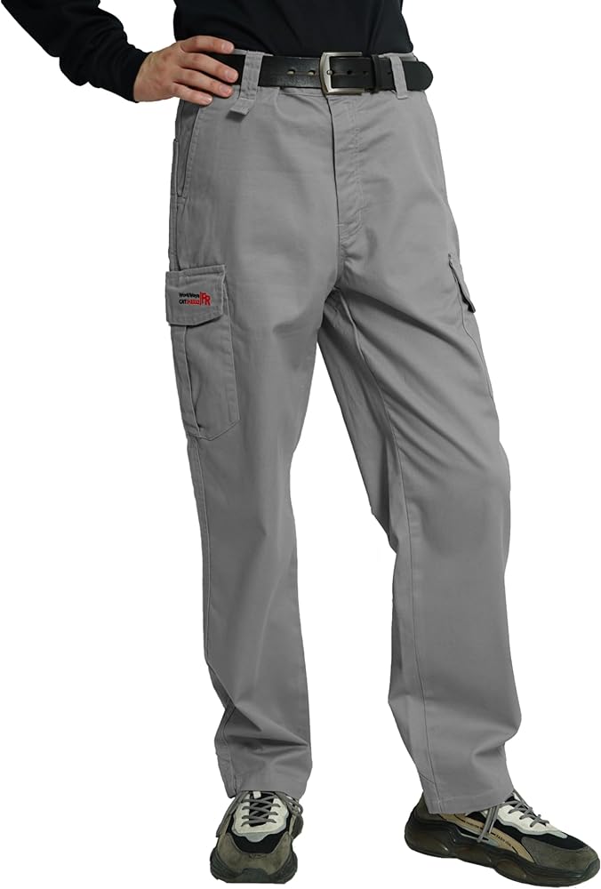 Amazon.com: WORKWEYA FR Work Pants for Men 7.5oz Cotton Flame