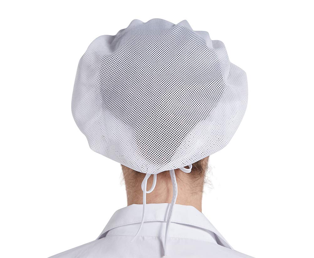 Cappello da Chef Nanxson 3 Pezzi Rete Elastica Antipolvere Lavoro Industriale Bianco