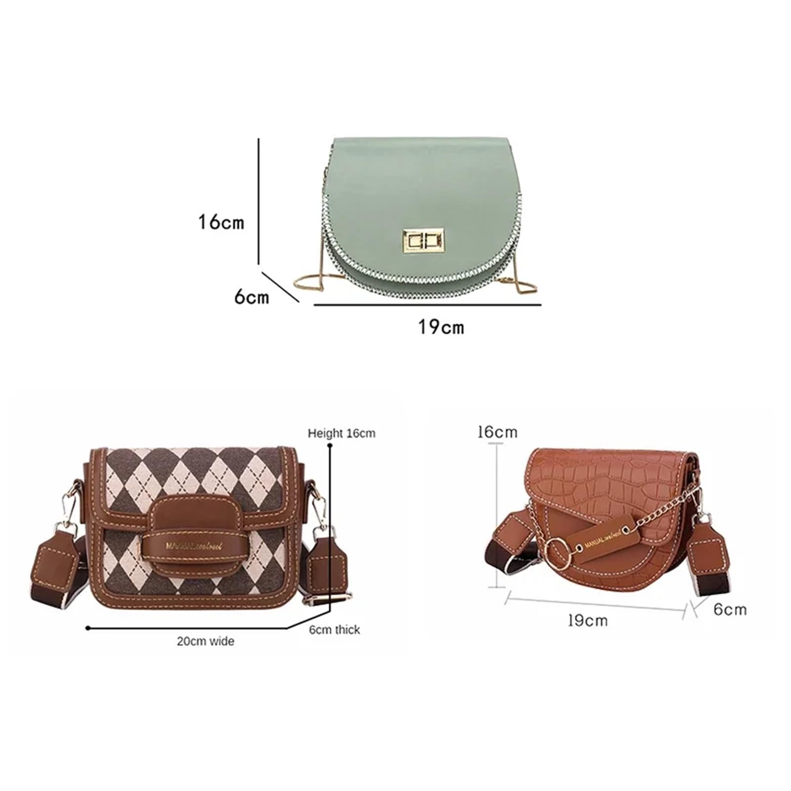 Kit de Bricolaje para Hacer Bolsos Kit de accesorios for hacer bolsos cuero hechos a mano, bolso sillín con correa for el hombro for mujer(Num4 Brown)