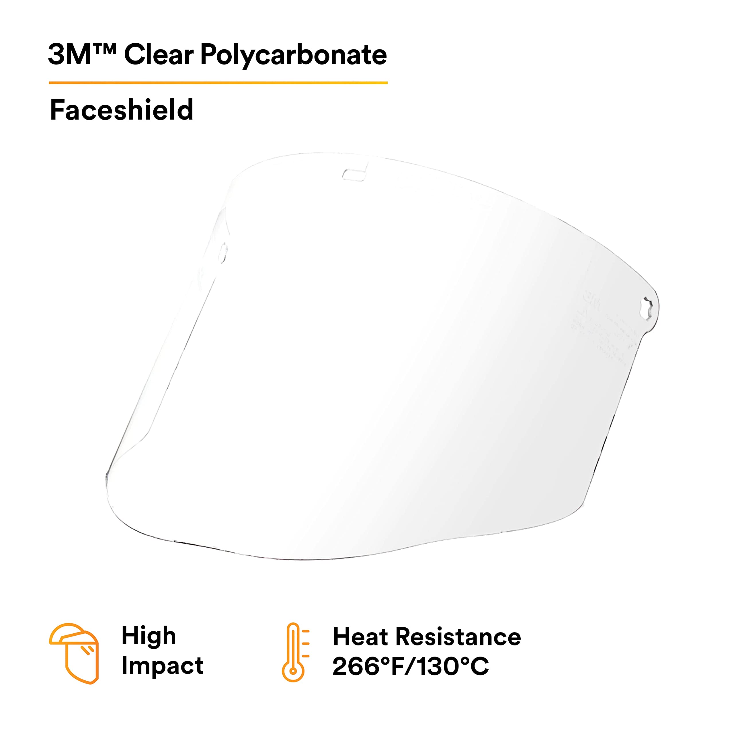 3M (82600-00000) pantalla de policarbonato transparente de rendimiento total WCP96