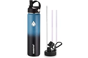 SLEEK and DURABLE Double Wall Vacuum Insulated Stainless Steel Sports Water Container