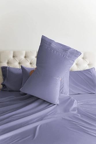 Vista 247 de Juego de sábanas Split King de 7 piezas, sábanas transpirables y refrescantes, sábanas de hotel, bolsillos profundos, ajuste fácil, suaves y sin