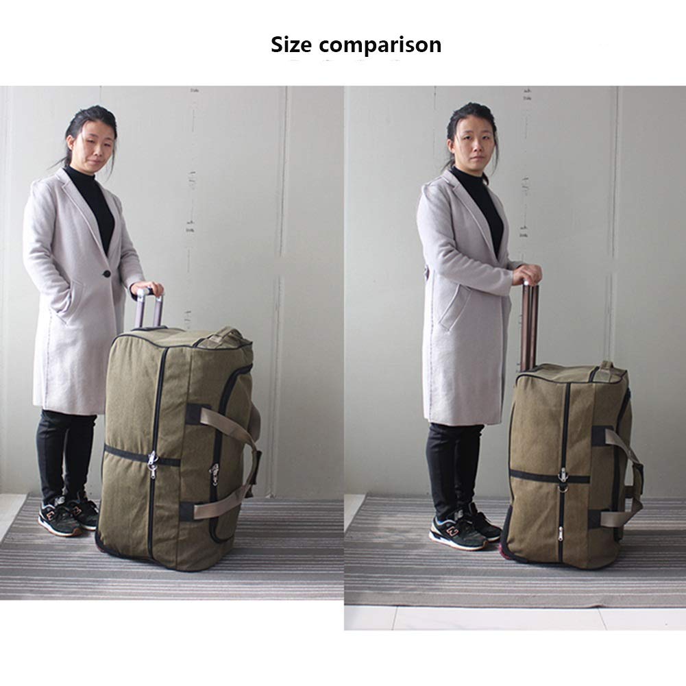 Bagaż podróżny na kółkach torba weekendowa wakacje unisex płot (kolor: Czarny, rozmiar: dł. 65 × szer. 35 × wys. 40 cm)
