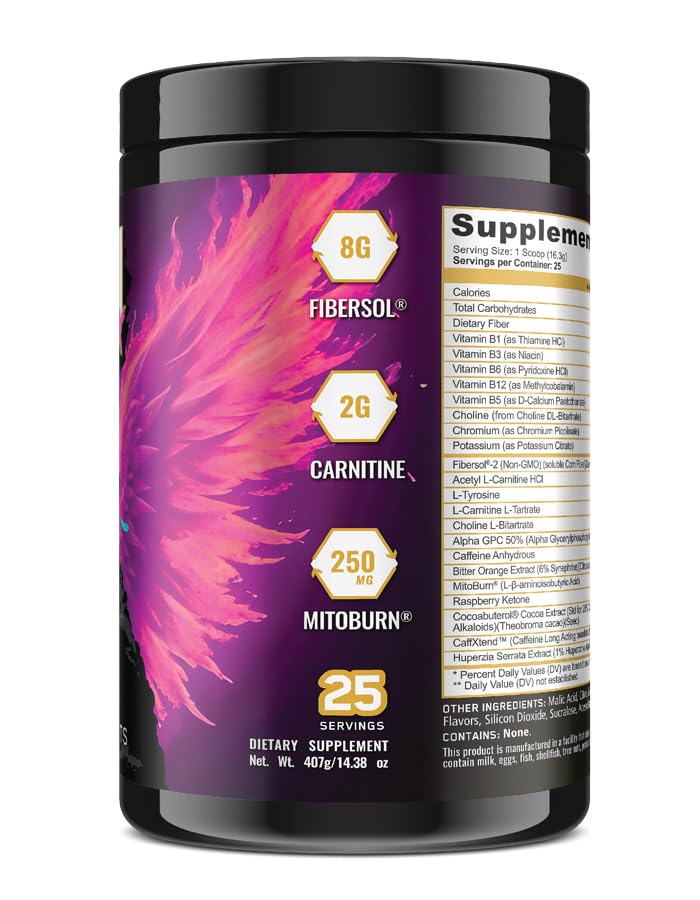 Image of Underground Bio Labs: Panda Burn MAX Enhance Your Strength, Energy, Focus with Dual Source Caffeine (350mg), Alpha GPC, and MitoBurn (Pink Lemonade)(25 Servings)