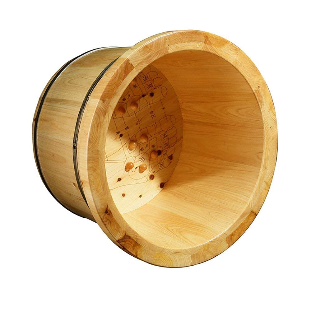 Secchio per pediluvio in legno naturale, botti di legno Bacinella per pedicure Barile per pediluvio in cedro Barile per pediluvio in legno per uso domestico Barile per pedicure in legno per la salute
