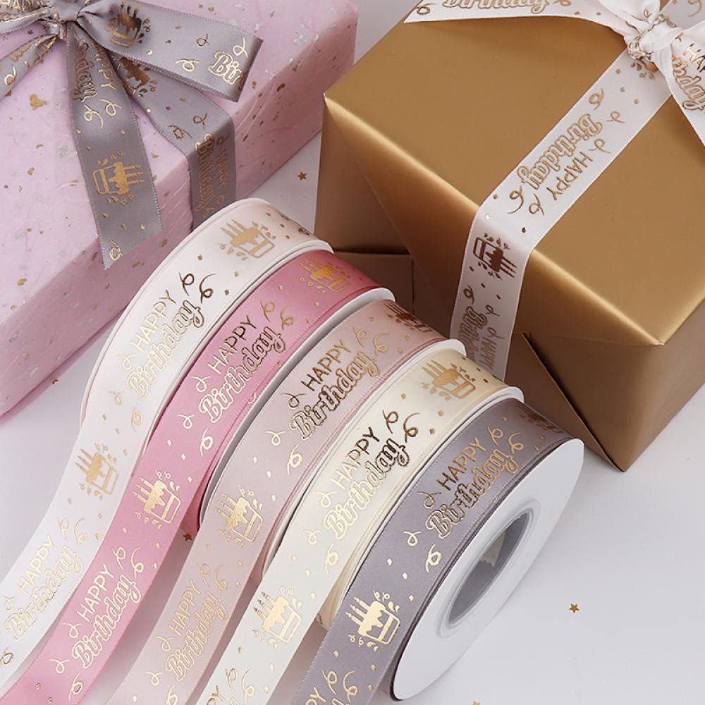 Ribbons For Gift Wrapping Ribbon For Fabric Satin Ribbons Wstążka Birthday Cake Box Pieczenie Dekoracyjne Wstążka Kwiaty Paski Prezent Pudełko Prezent Opakowanie Wysokiej Jakości Wstążka-Szampan