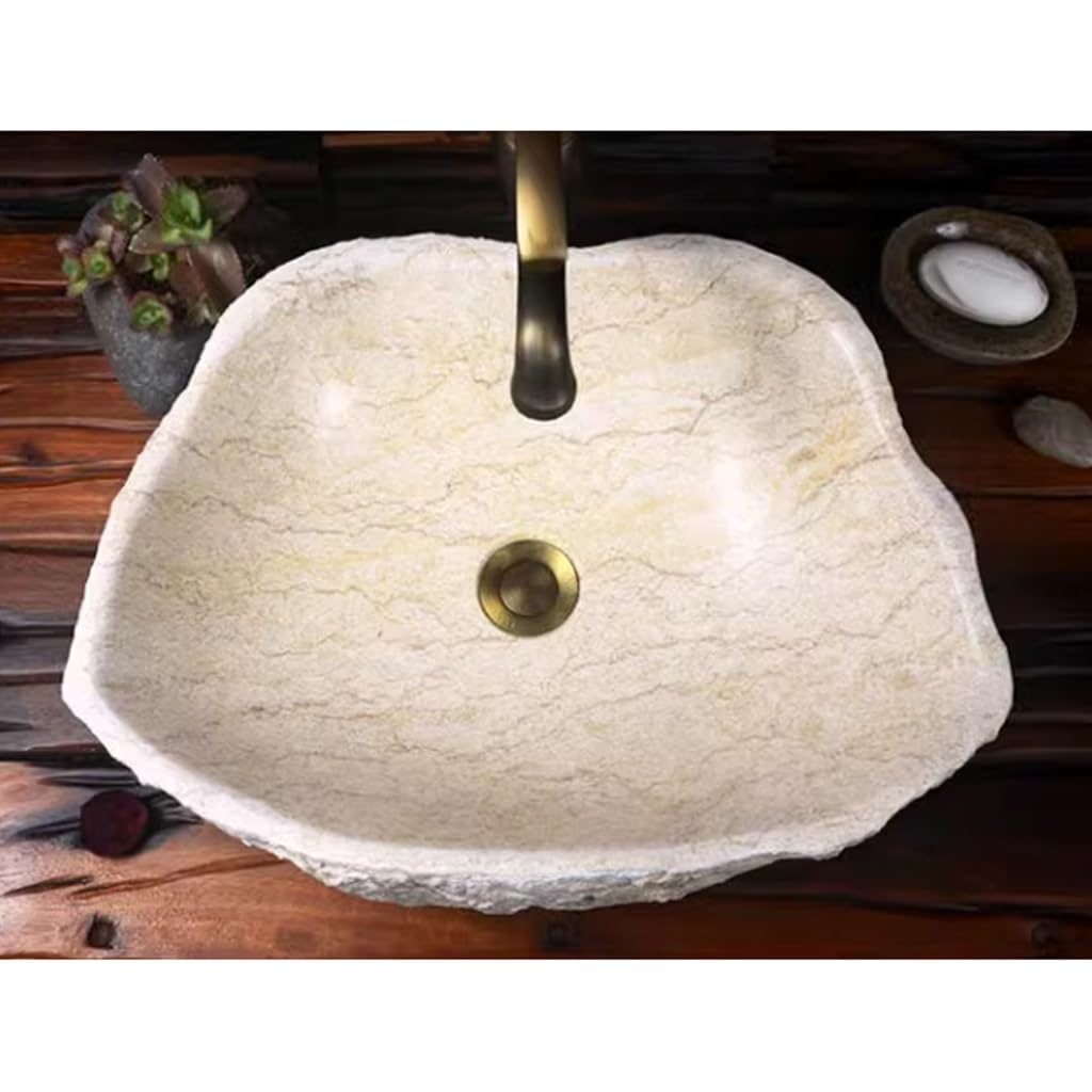 Fregadero del Baño Lavabo sobre encimera de piedra, lavabo al aire libre creativo moderno, baño, hogar, balcón