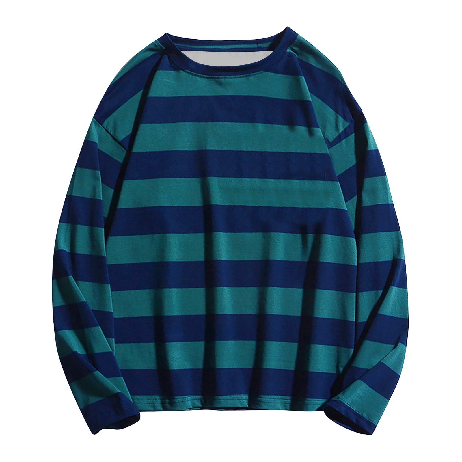 Striped Shirt Men Women Red White Long Sleeve T-Shirt Carnival Long Sleeve T-Shirt Horizontal Stripes Wide Stripes Fine Stripes Crew Neck Leisure Top Striped Shirt Fancy Dress Costumes - Image 3