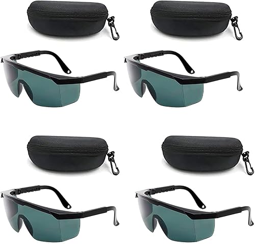 GOSONO Gafas de seguridad láser de 190 nm a 540 nm con caja de terciopelo GOSONO Gafas de seguridad láser de 190 nm a 540 nm con caja de terciopelo