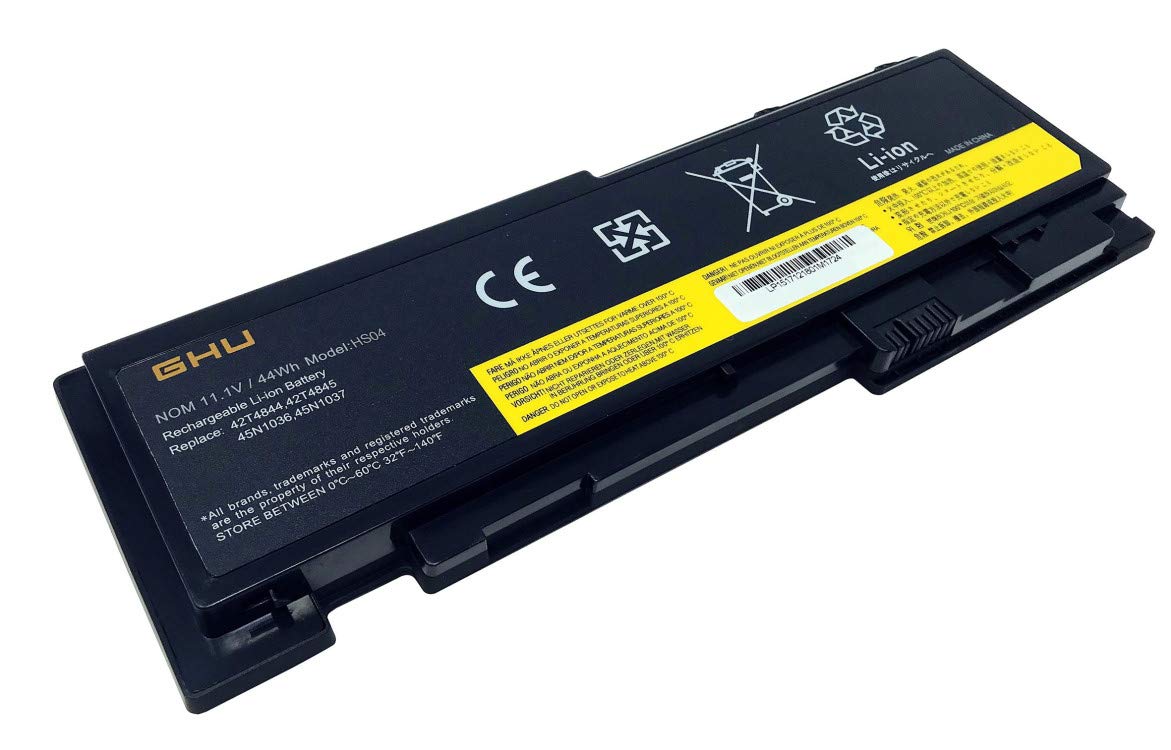 GHU New Battery 81+ Compatible with Lenovo ThinkPad T420s T430s 0A36287 42T4844 42T4845 42T4846 42T4847 45N1036 45N1037 45N1038 45N1039 45N1064 45N1065 45N1143-11.1V 44W 6-Cell,12 Months Warranty