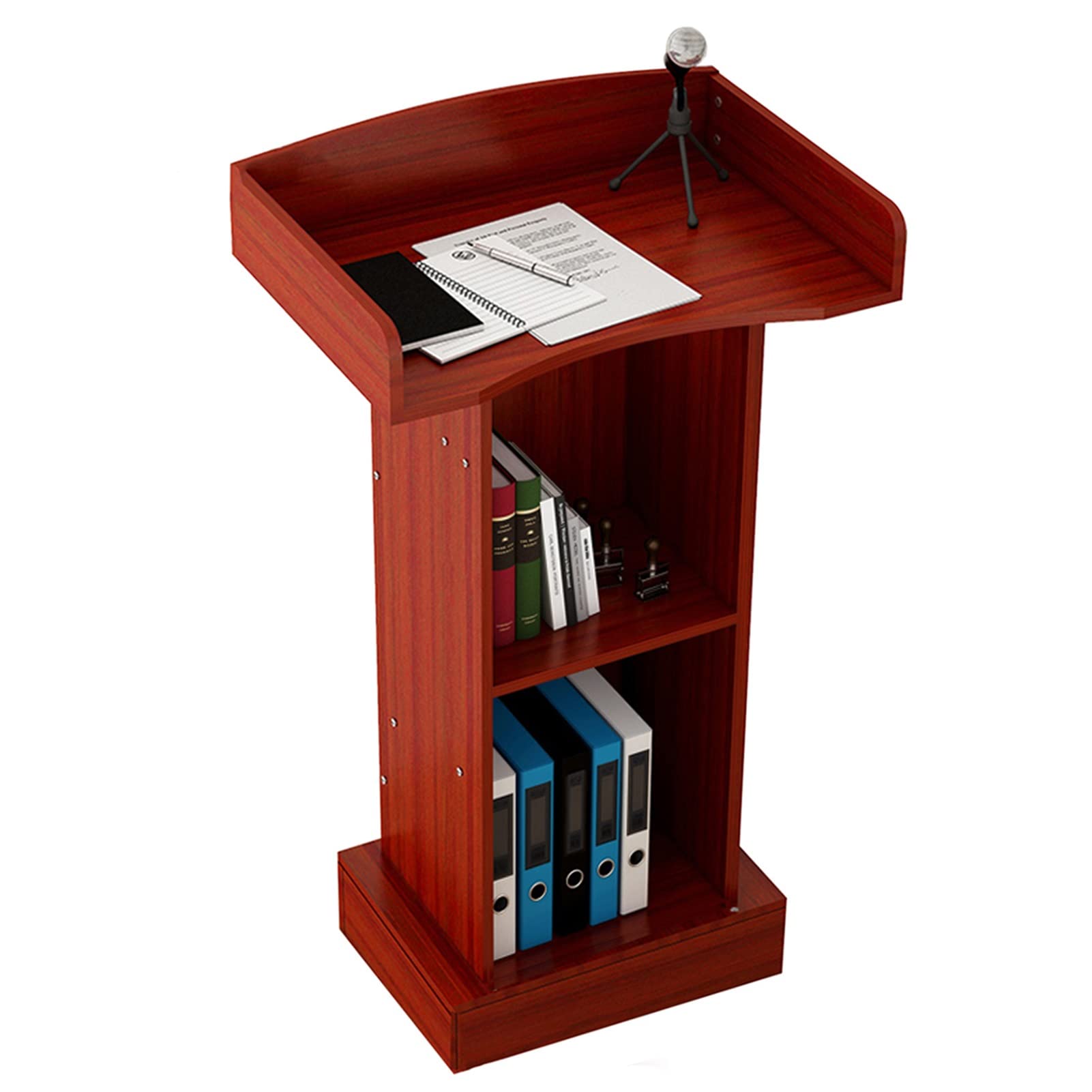 DUANHOZ Floor Lectern Podium Lectern Podium Stand Lectern Heavy Duty Lectern Podium Stand Stable Reception Desk Lectern Podium Speaking Lectern,Red