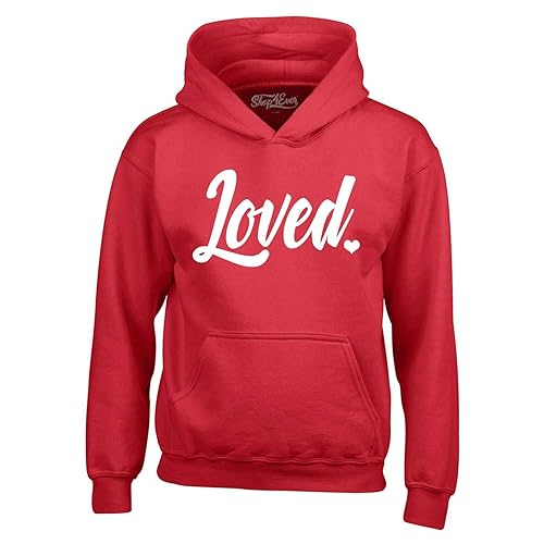 shop4ever Loved Heart Valentine Hoodie Sweatshirts Couples Gift