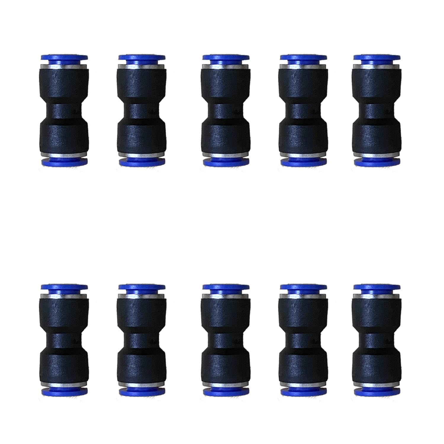 Photo 1 of 1/2" OD Pneumatic quick Connector Push to Connect fittings Straight Union/Coupler (Pack of 10)