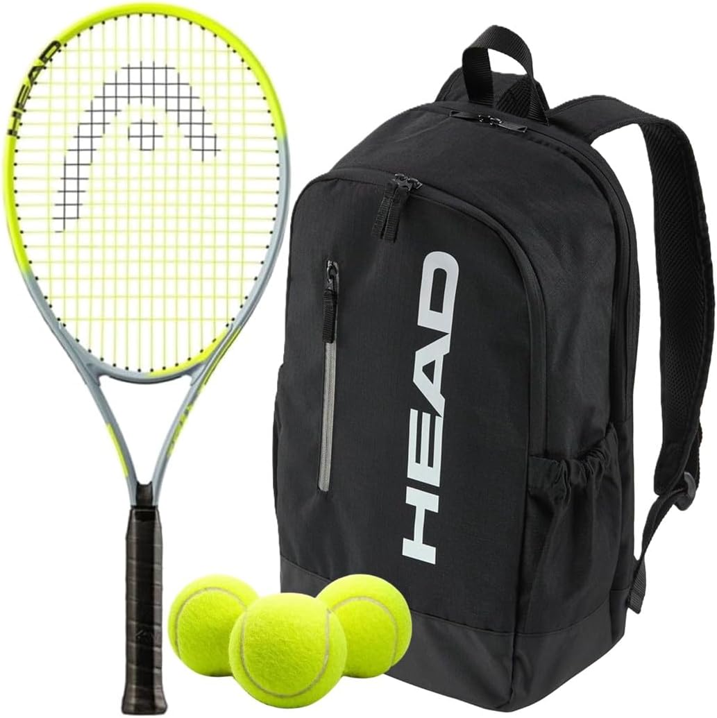 Head Nano Titanium Tour Pro Tennis Racquet Bundled with a Black Base Tennis Bag or Backpack – Optional Accessories